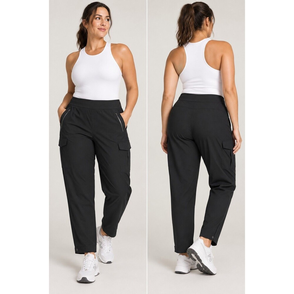 ATHLETA Endless High Rise Cargo Pants Womens 16 Black Active Pants